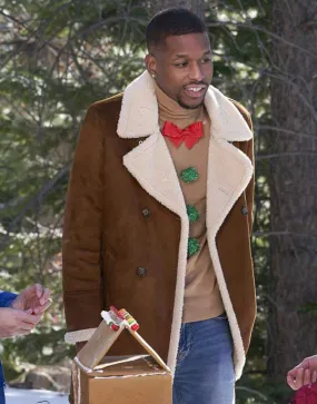 12 Dates Of Christmas S02 Anthony Assent Brown Coat | TV-Series Coat