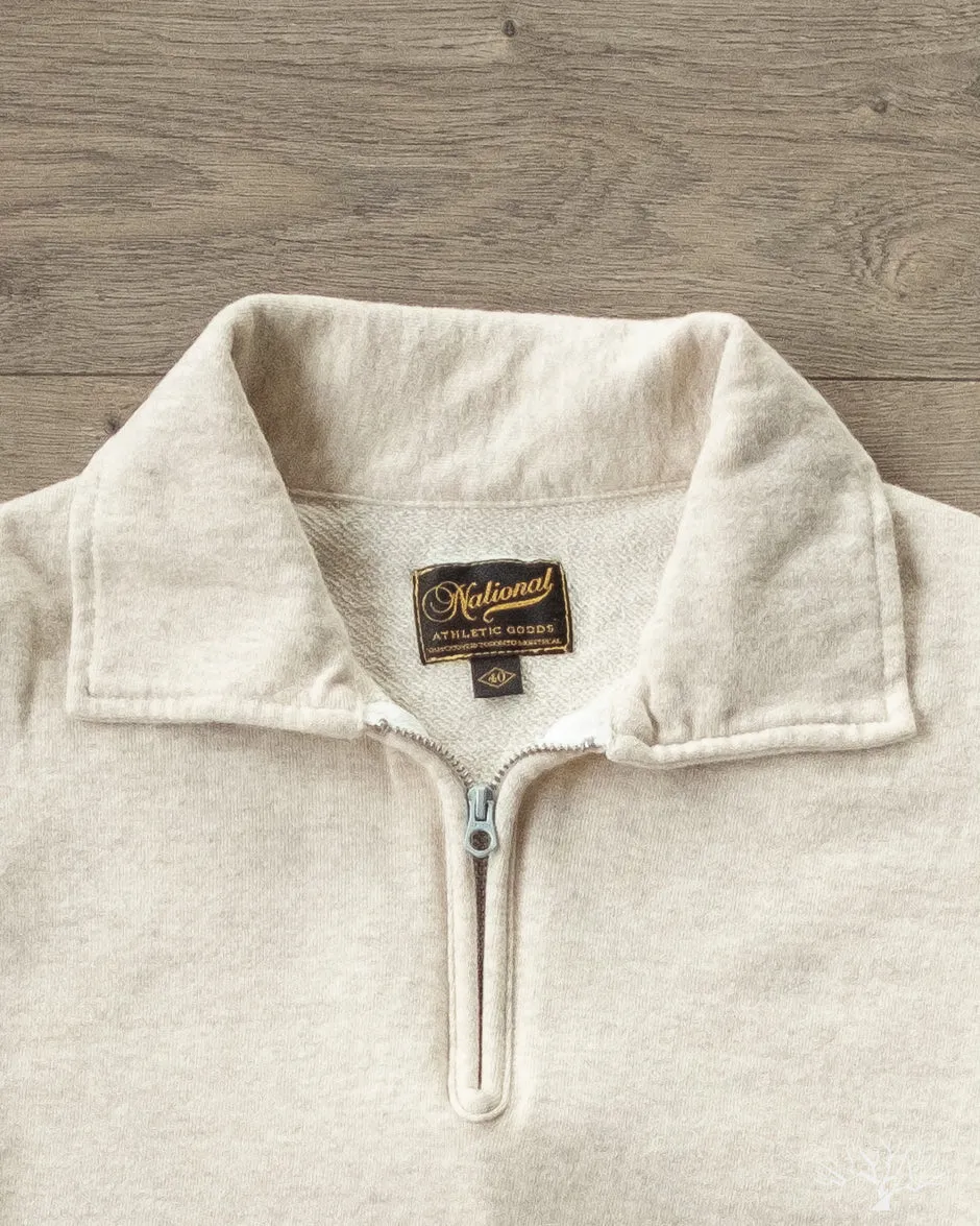 1/4 Zip Campus Pullover - Oatmeal