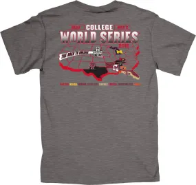 2019 Men's College World Series CWS 8 Team Federation Gray T-Shirt