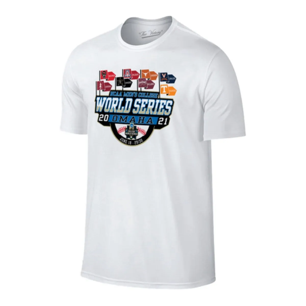 2021 Men's College World Series CWS 8 Team Flags History of Champions T-Shirt