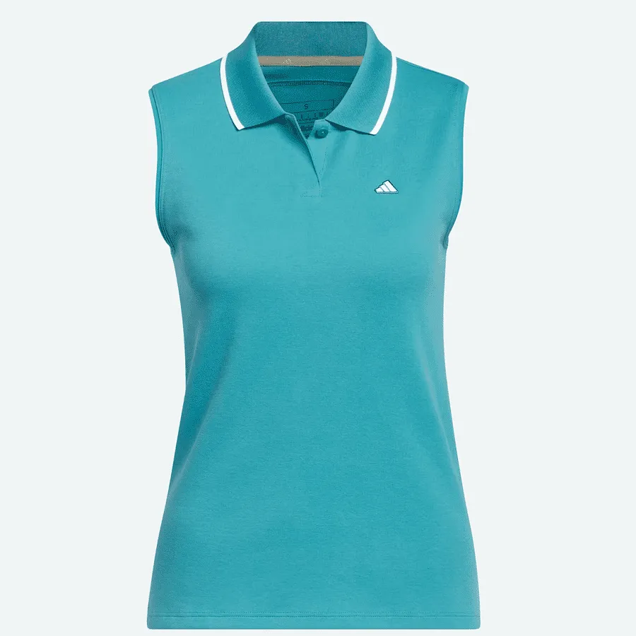 3 Pack Adidas Ladies Go-To Piqué Sleeveless Golf Shirts