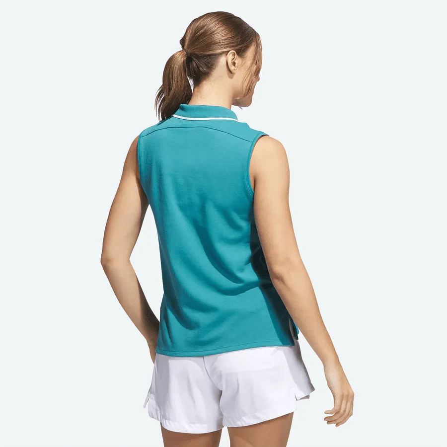 3 Pack Adidas Ladies Go-To Piqué Sleeveless Golf Shirts