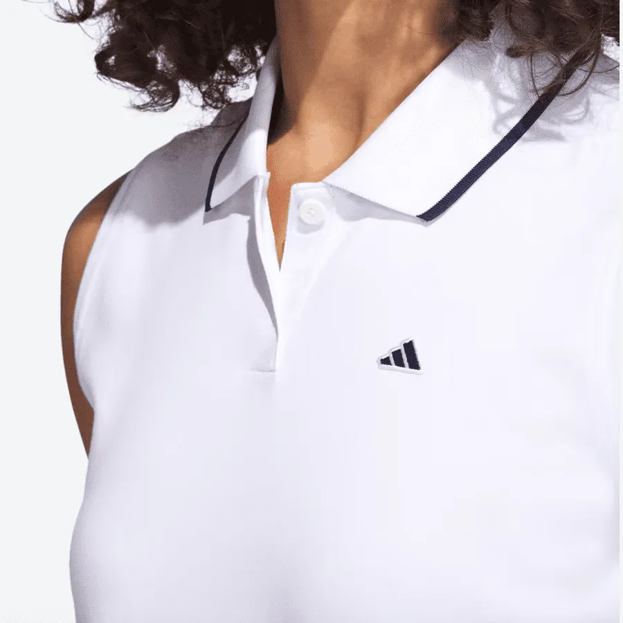 3 Pack Adidas Ladies Go-To Piqué Sleeveless Golf Shirts