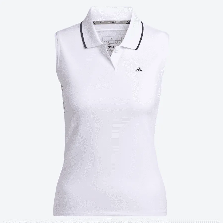 3 Pack Adidas Ladies Go-To Piqué Sleeveless Golf Shirts