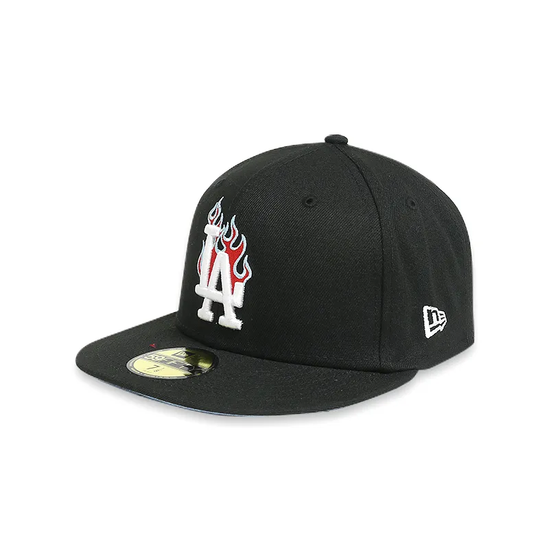 [60224656] Los Angels Dodgers Team Fire Black MBL 59FIFTY Men's Fitted Hat