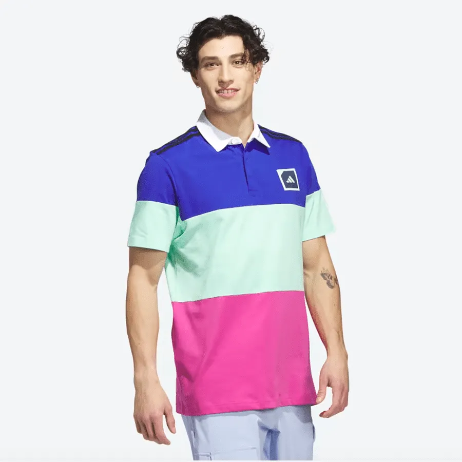 Adicross Block Golf Polo Shirt - Blue