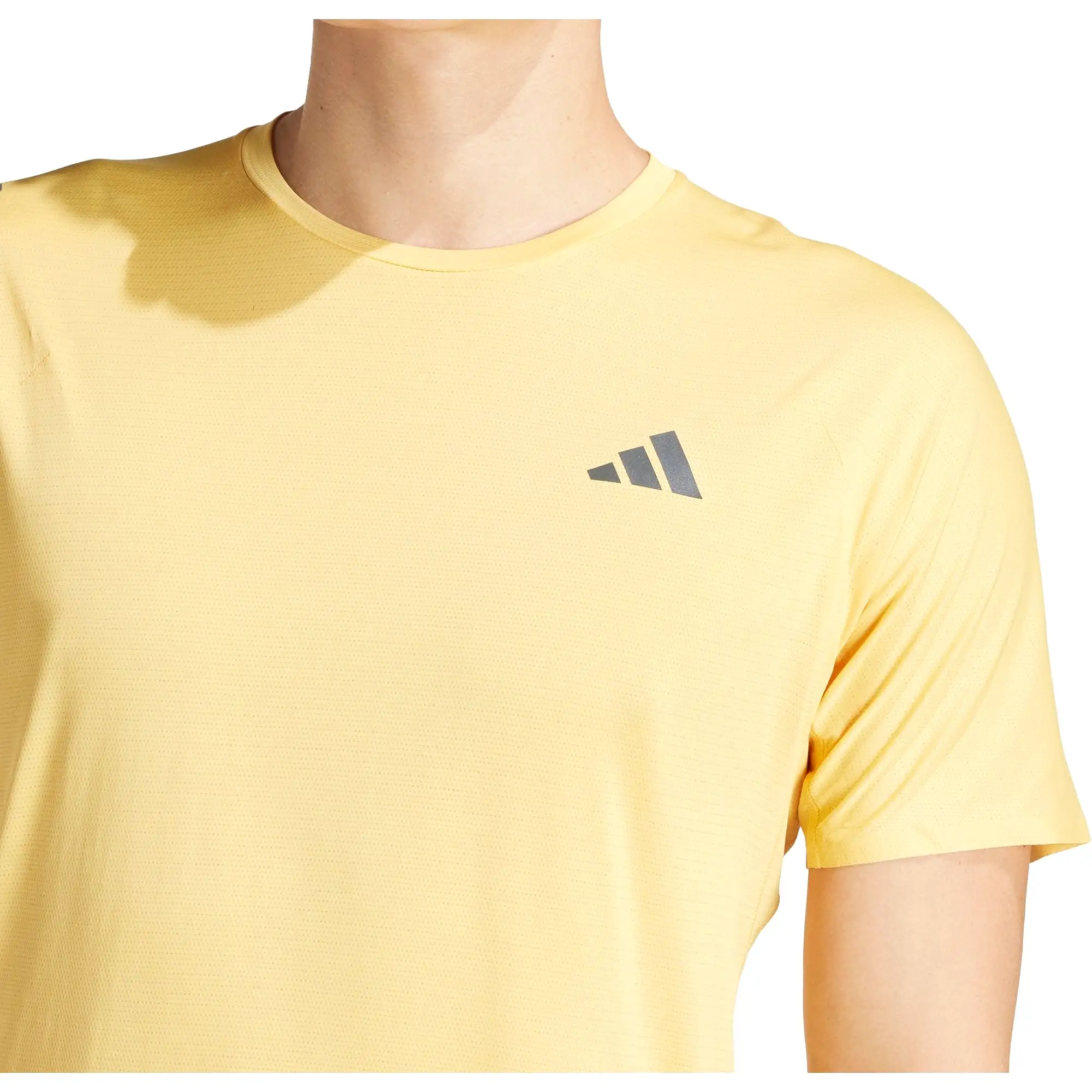 adidas Adizero Short Sleeve Mens Running Top - Yellow