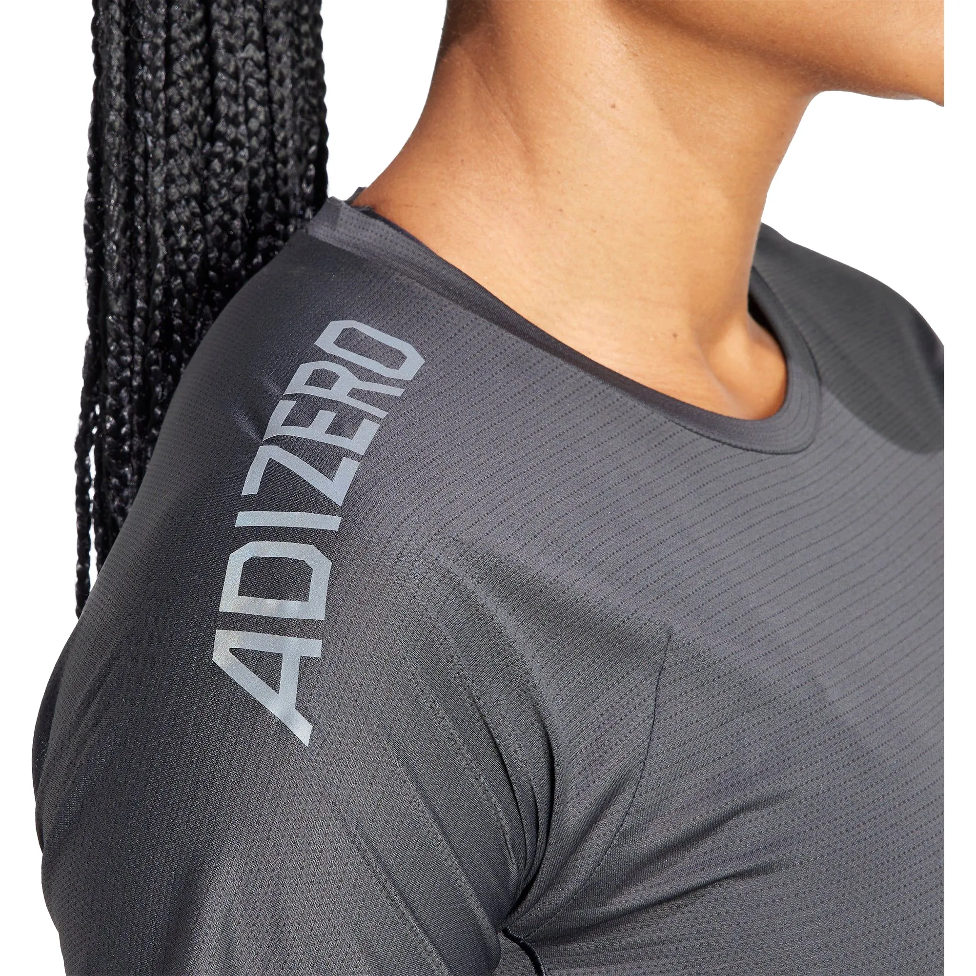 adidas Adizero Short Sleeve Womens Running Top - Black