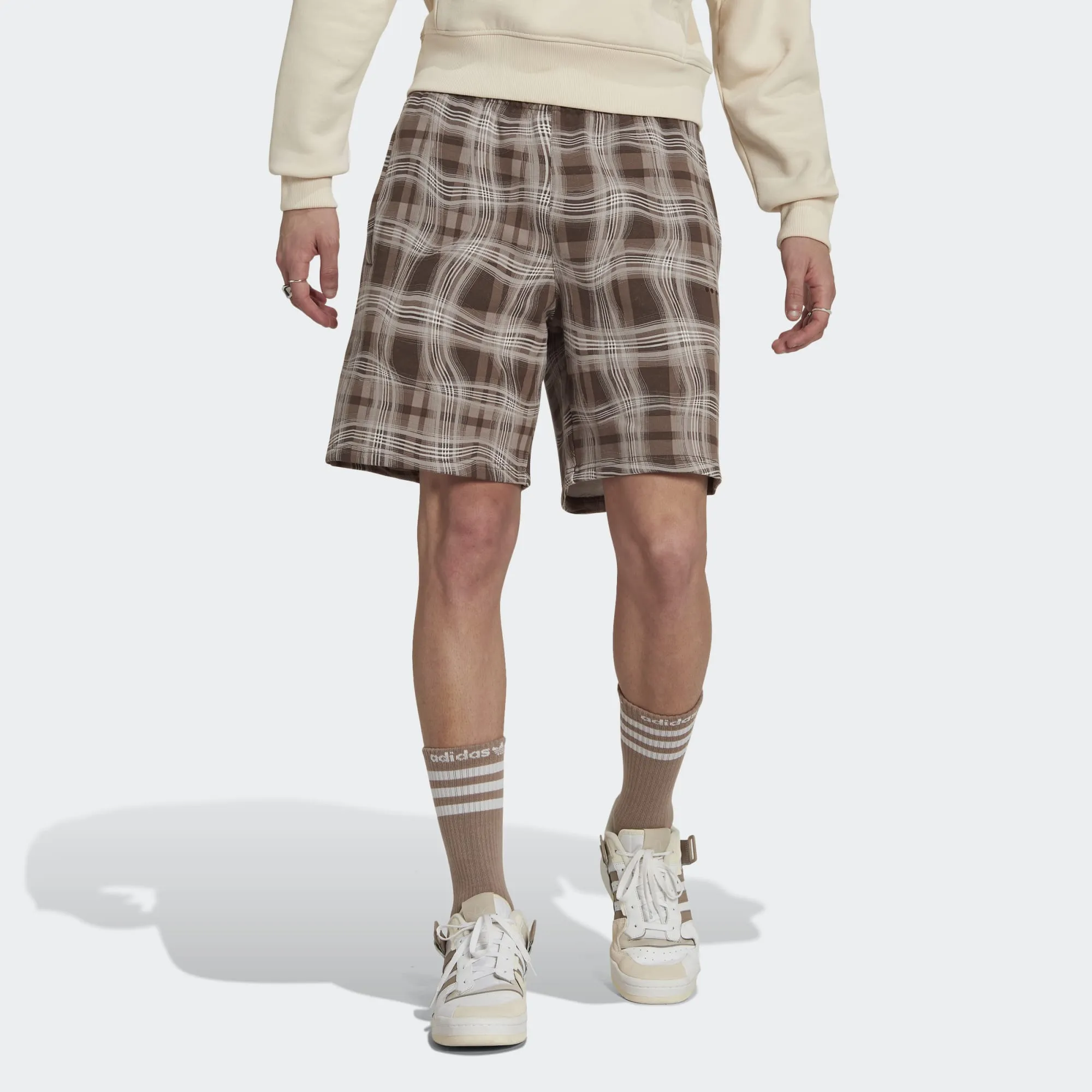 Adidas AOP Plaid Short Chalky Brown