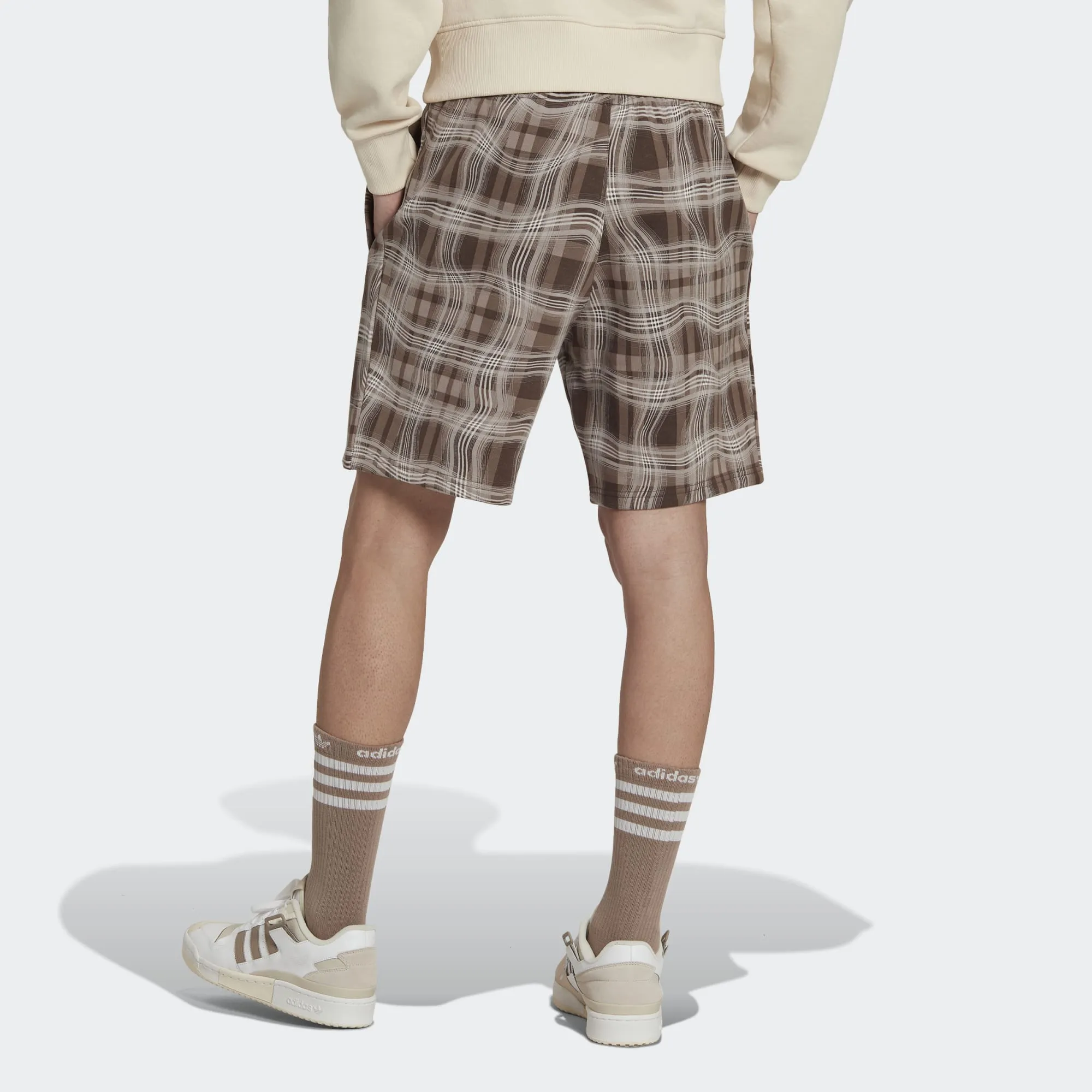 Adidas AOP Plaid Short Chalky Brown