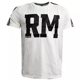 Adidas Core RMFC Real Madric FC Short Sleeve Off White T-Shirt - Mens