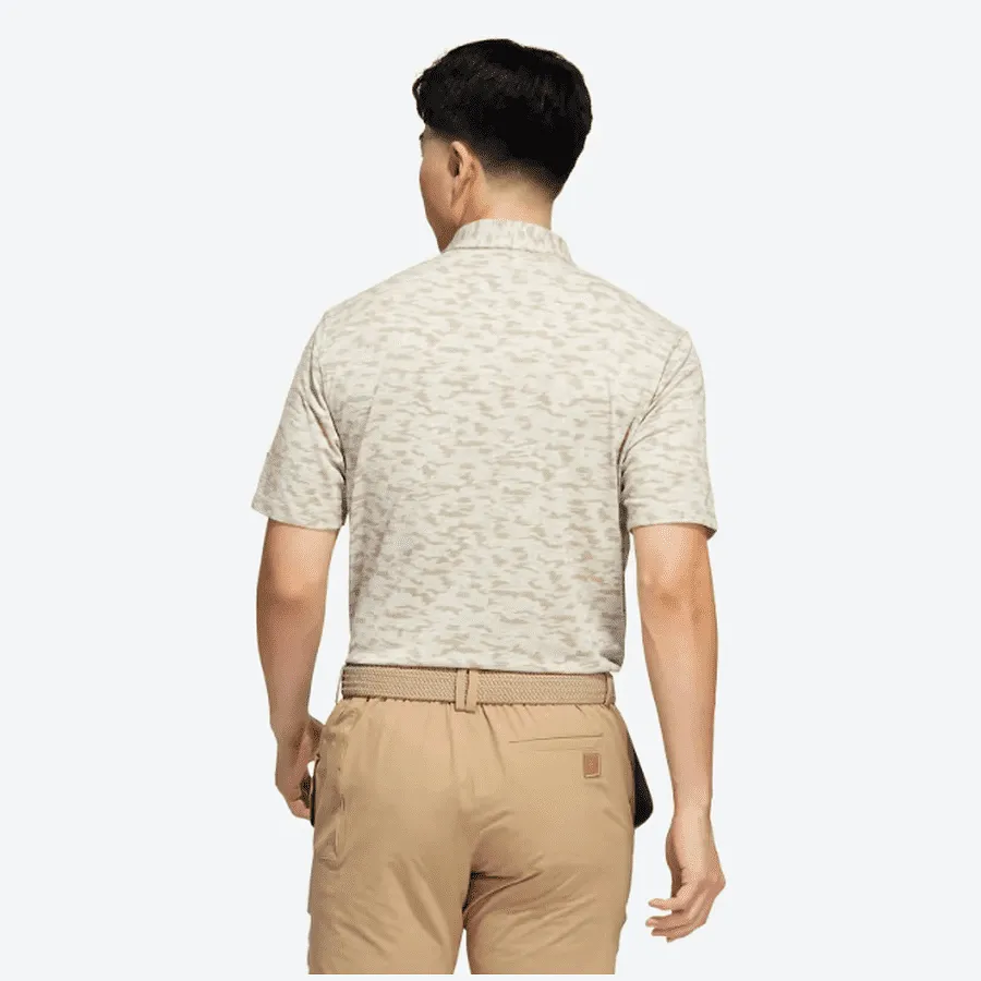 Adidas Go-To Camo-Print Golf Polo Shirt - Beige