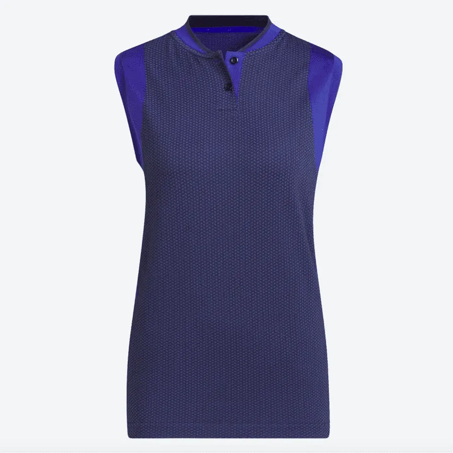 Adidas Ladies Ultimate365 Tour Sleeveless Golf Shirt - Blue