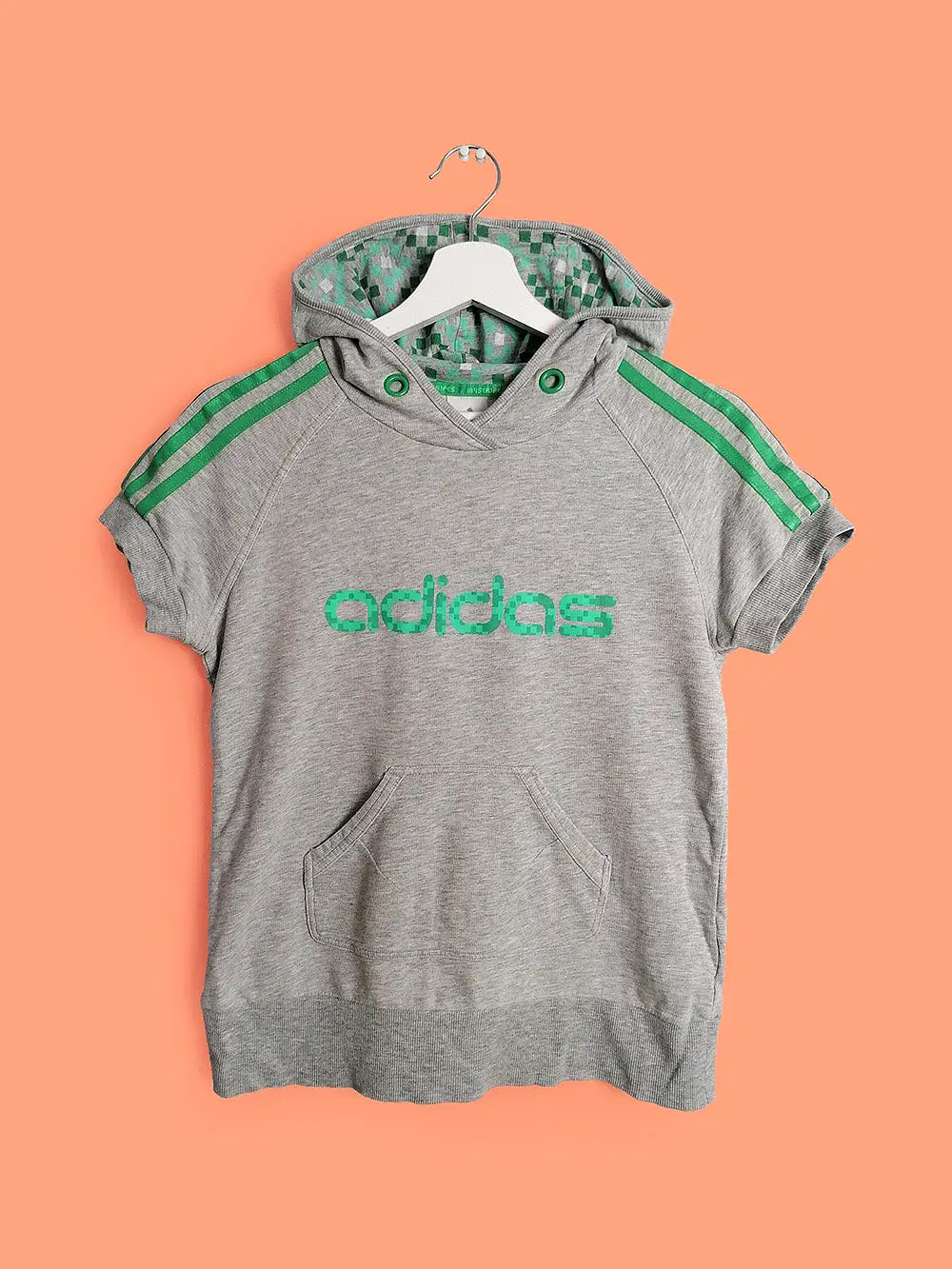 ADIDAS Short Sleeve Hoodie T-shirt ~ size XS- S