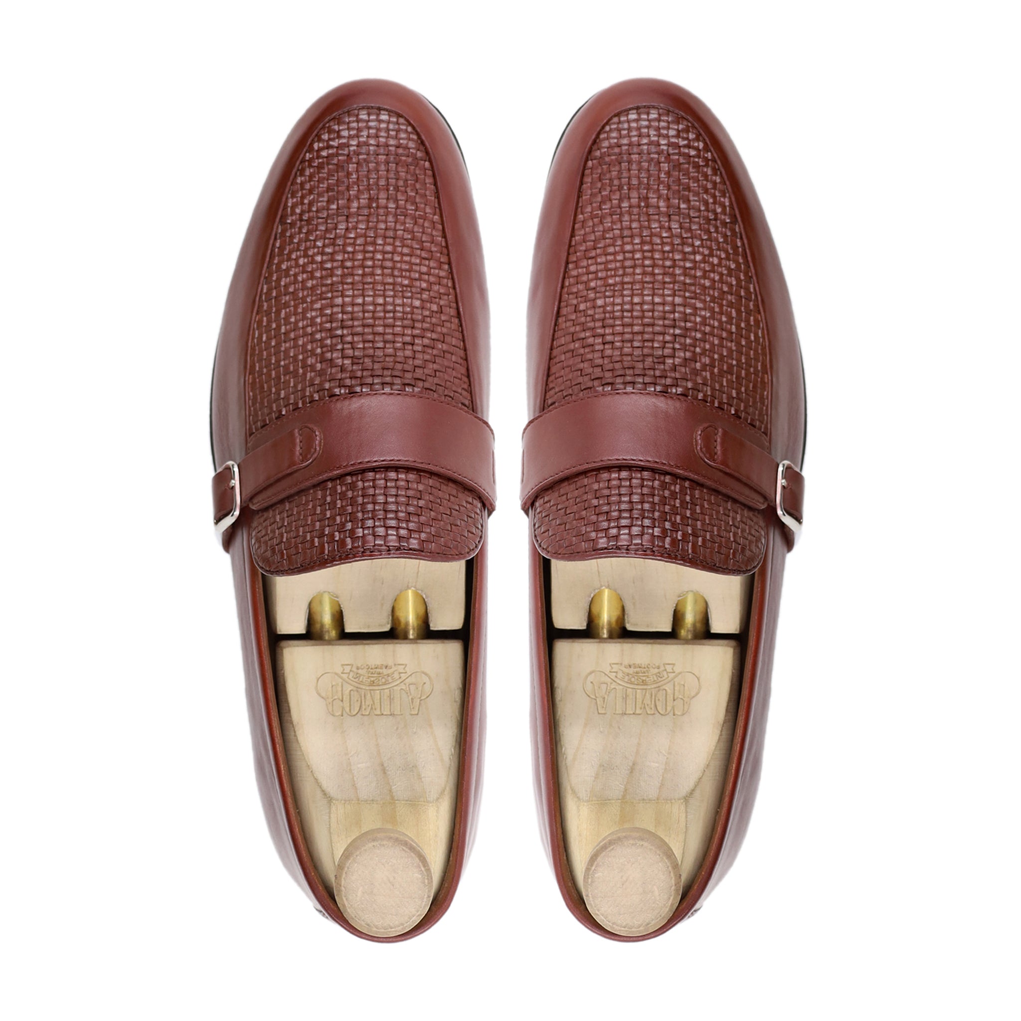 ALEM Alem - Men's Oxblood Calf and Hand Woven Leather Loafer