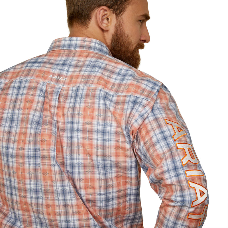 'Ariat' Men's Team Damion Classic Button Down - Peach