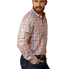 'Ariat' Men's Team Damion Classic Button Down - Peach