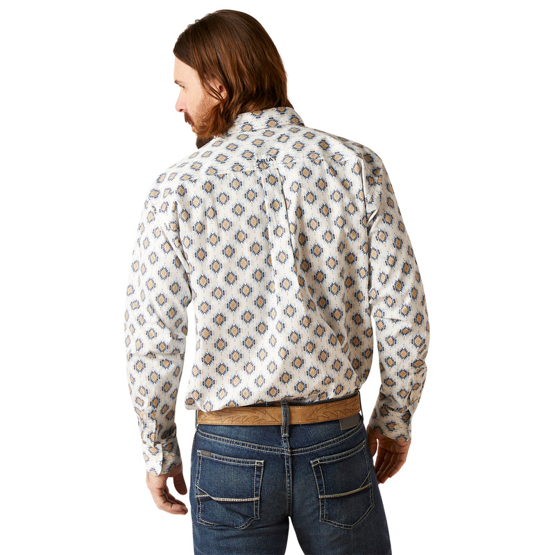 'Ariat' Men's Team Warner Classic Fit Button Down - White