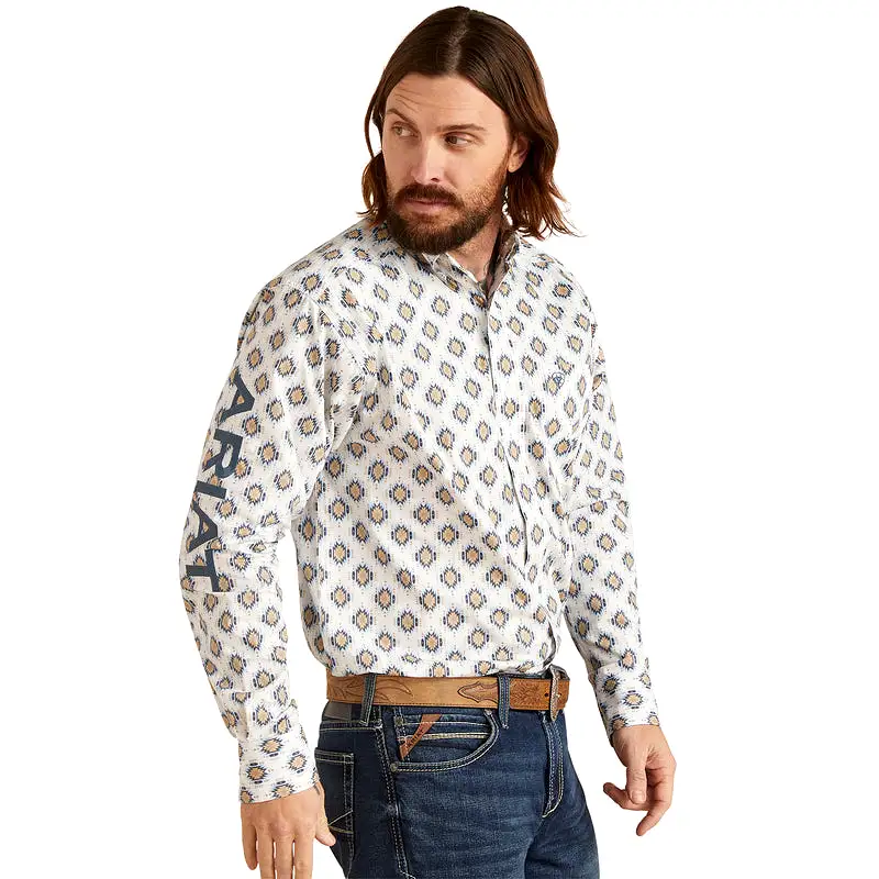 'Ariat' Men's Team Warner Classic Fit Button Down - White