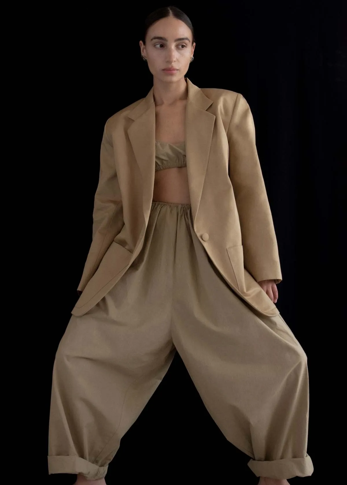 Balloon Pant - Khaki Parchment Poplin