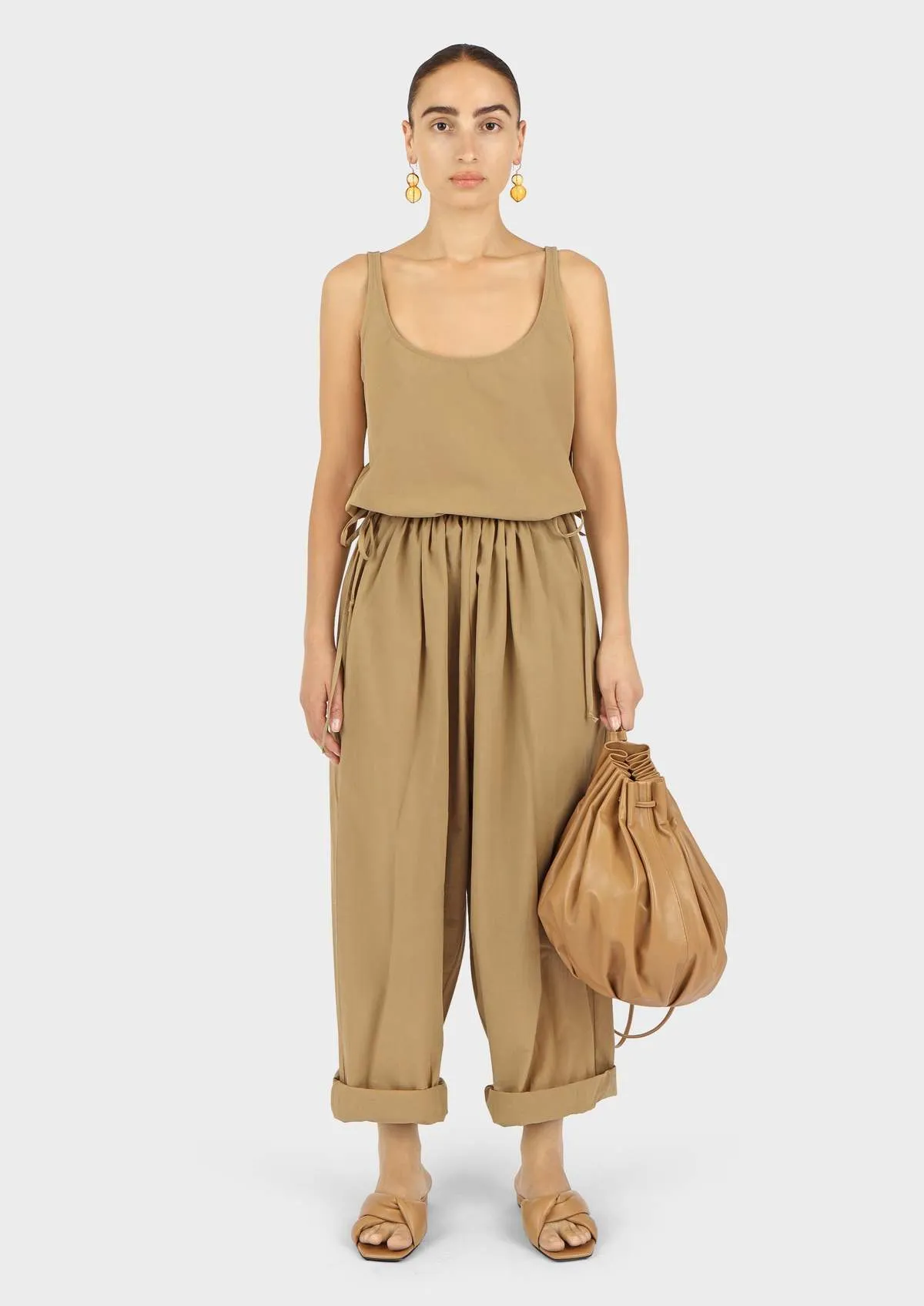 Balloon Pant - Khaki Parchment Poplin