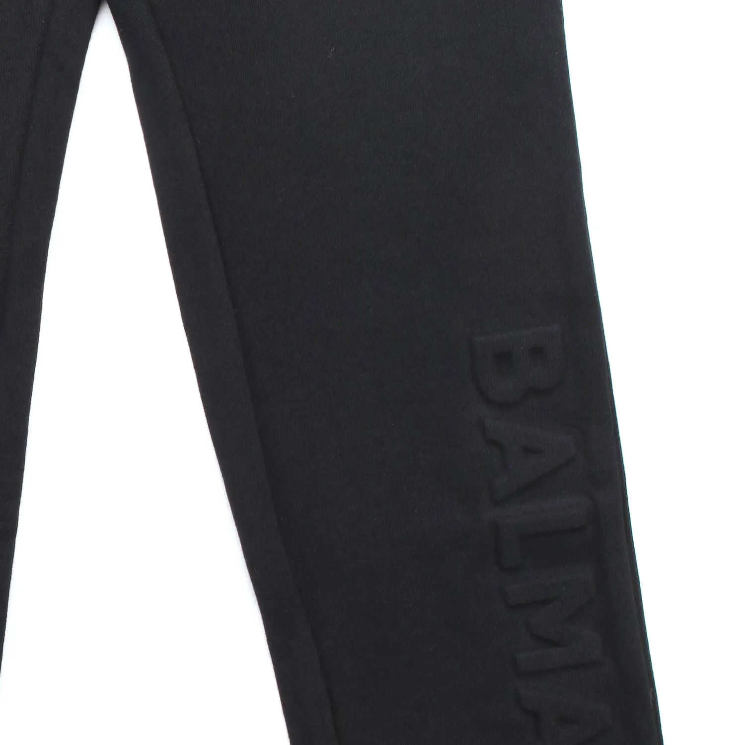 Balmain Black Pants With Embossed Logo For Girls And Teenagers