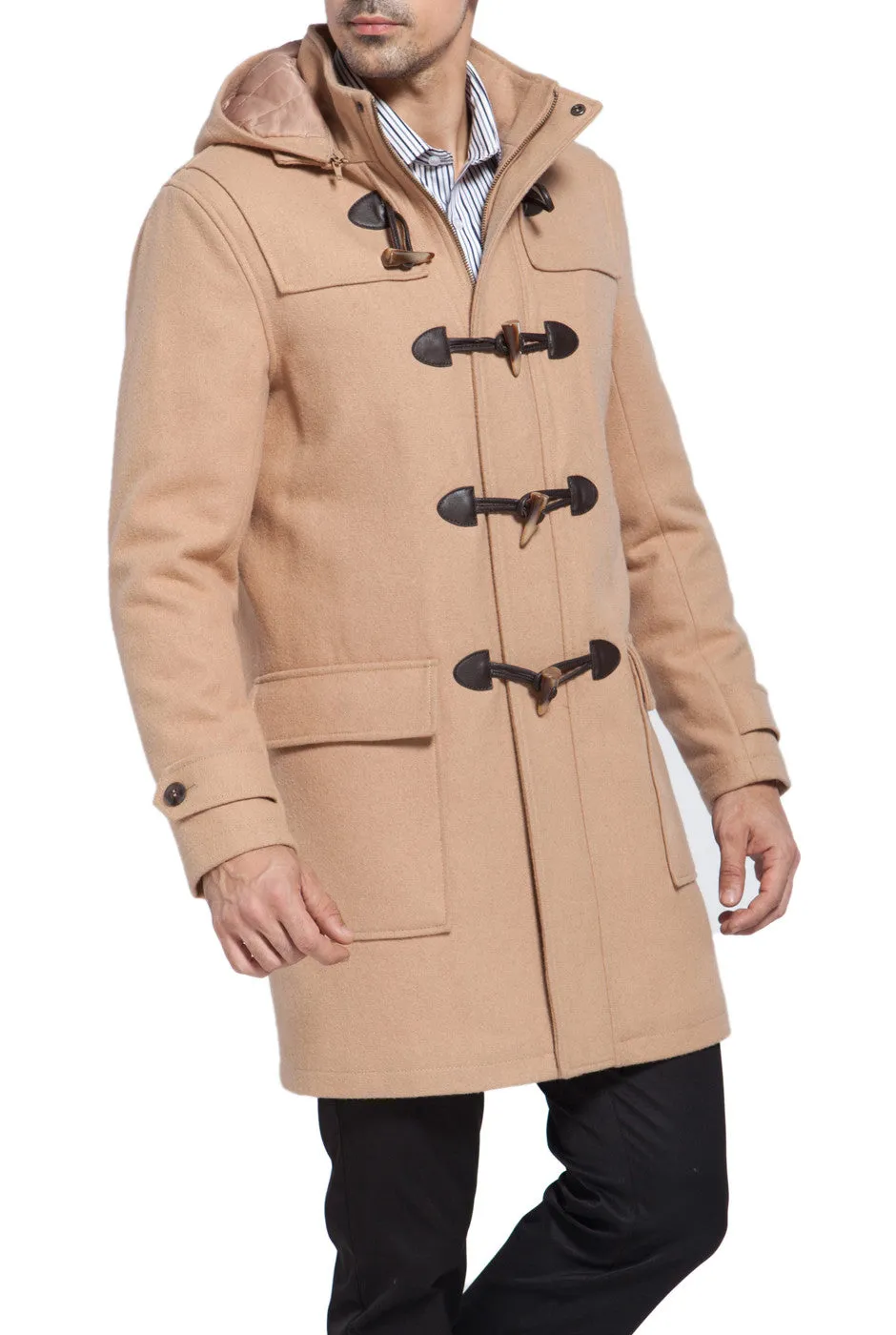 BGSD Men Benjamin Wool Blend Classic Duffle Coat