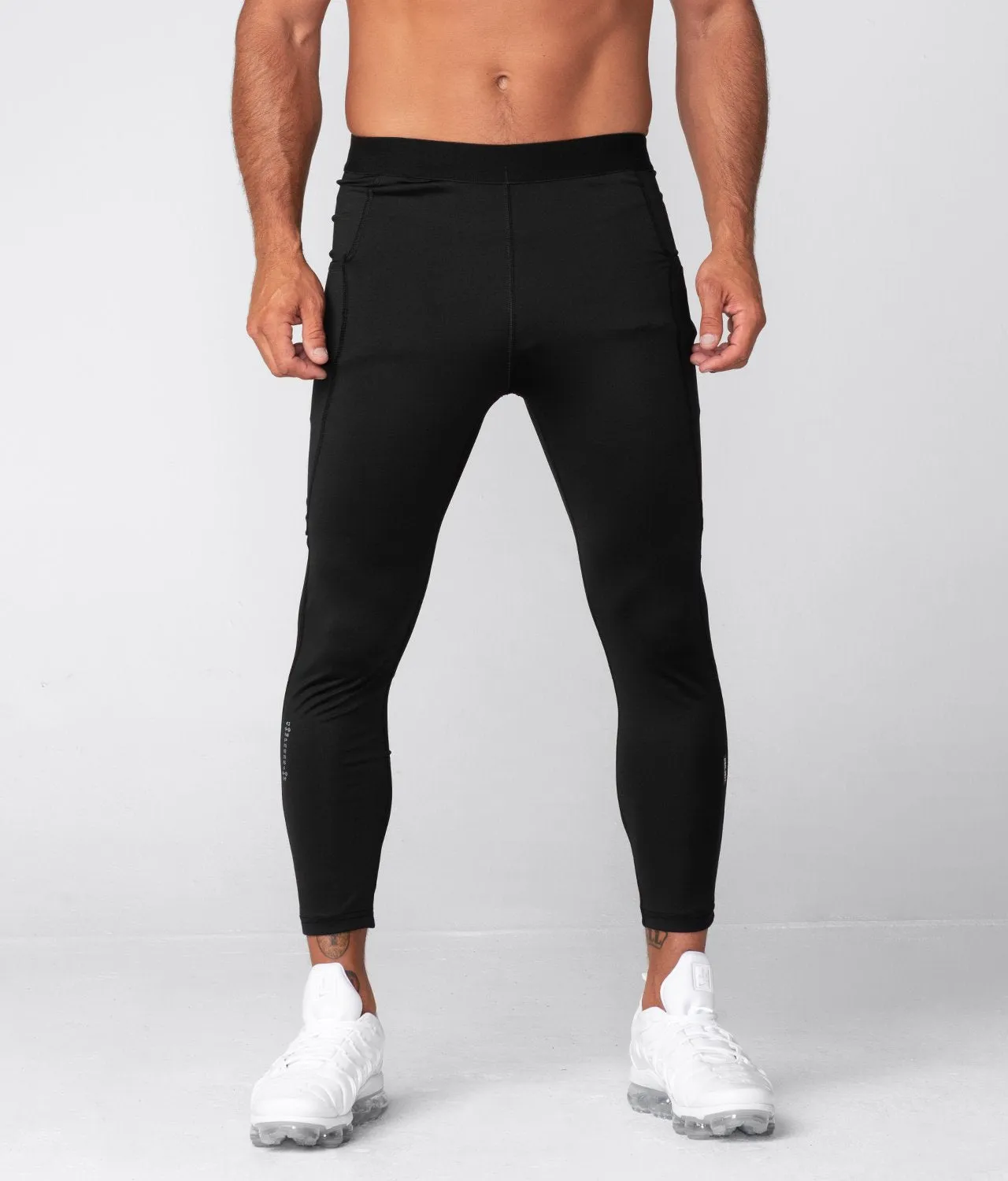 Born Tough Side Pockets Compression Bodybuilding Pants For Men Black