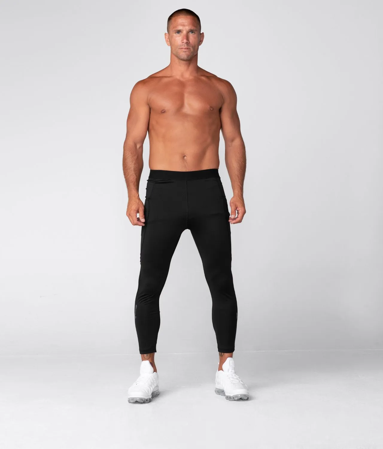 Born Tough Side Pockets Compression Bodybuilding Pants For Men Black