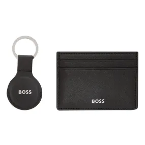 BOSS The Sustainable Edit Leather Cardholder & Key Tag Gift Set - 1