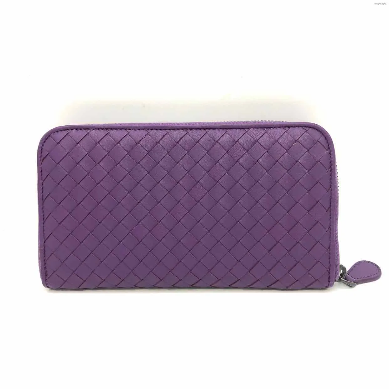 BOTTEGA VENETA Purple Leather Has tag! Woven 8 1 4 Wallet