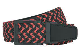 Braided Scarlet & Black, 1 3/8 Strap, Golf Belt