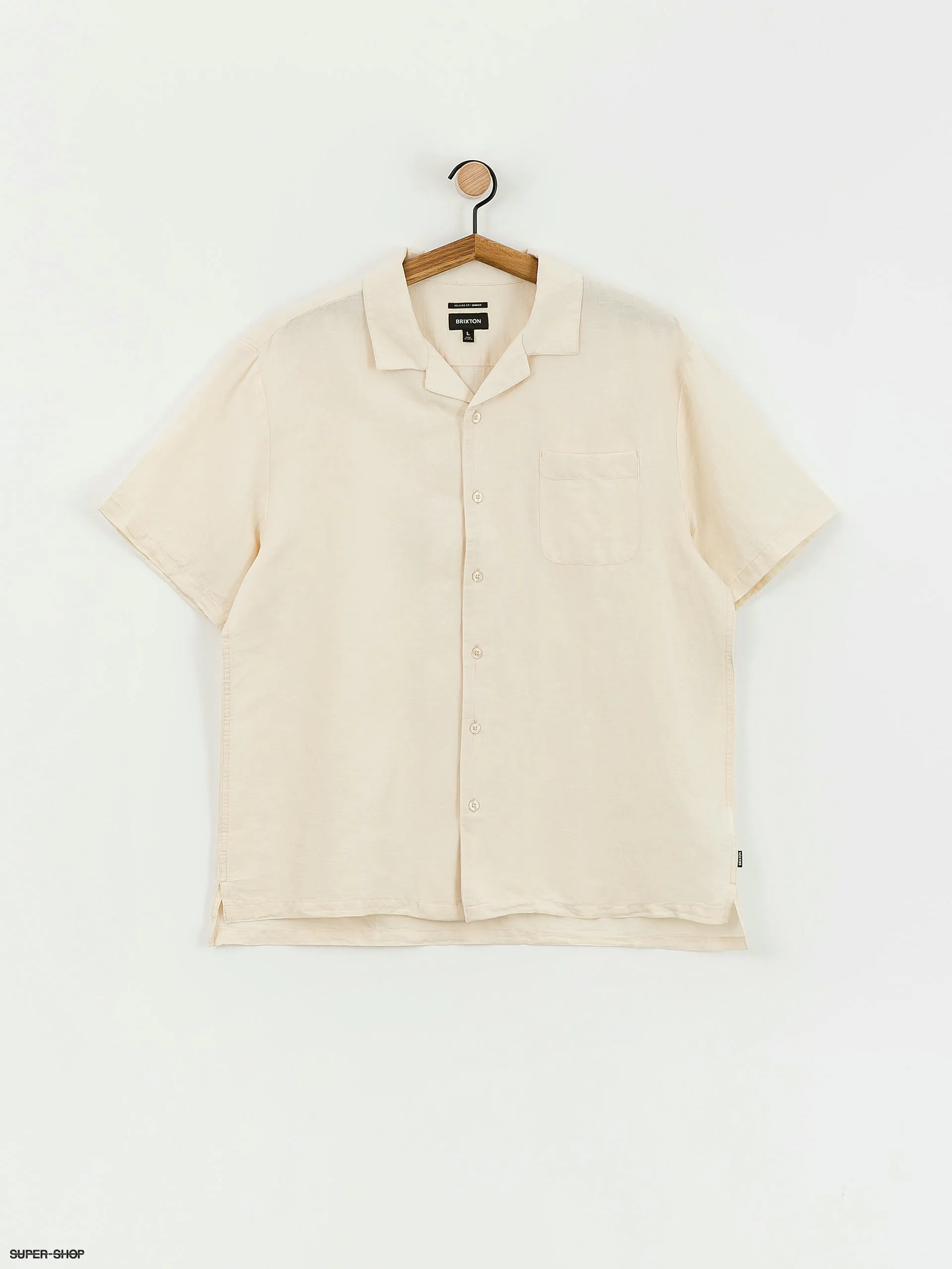 Brixton Bunker Linen Blend Shirt (whitecap)