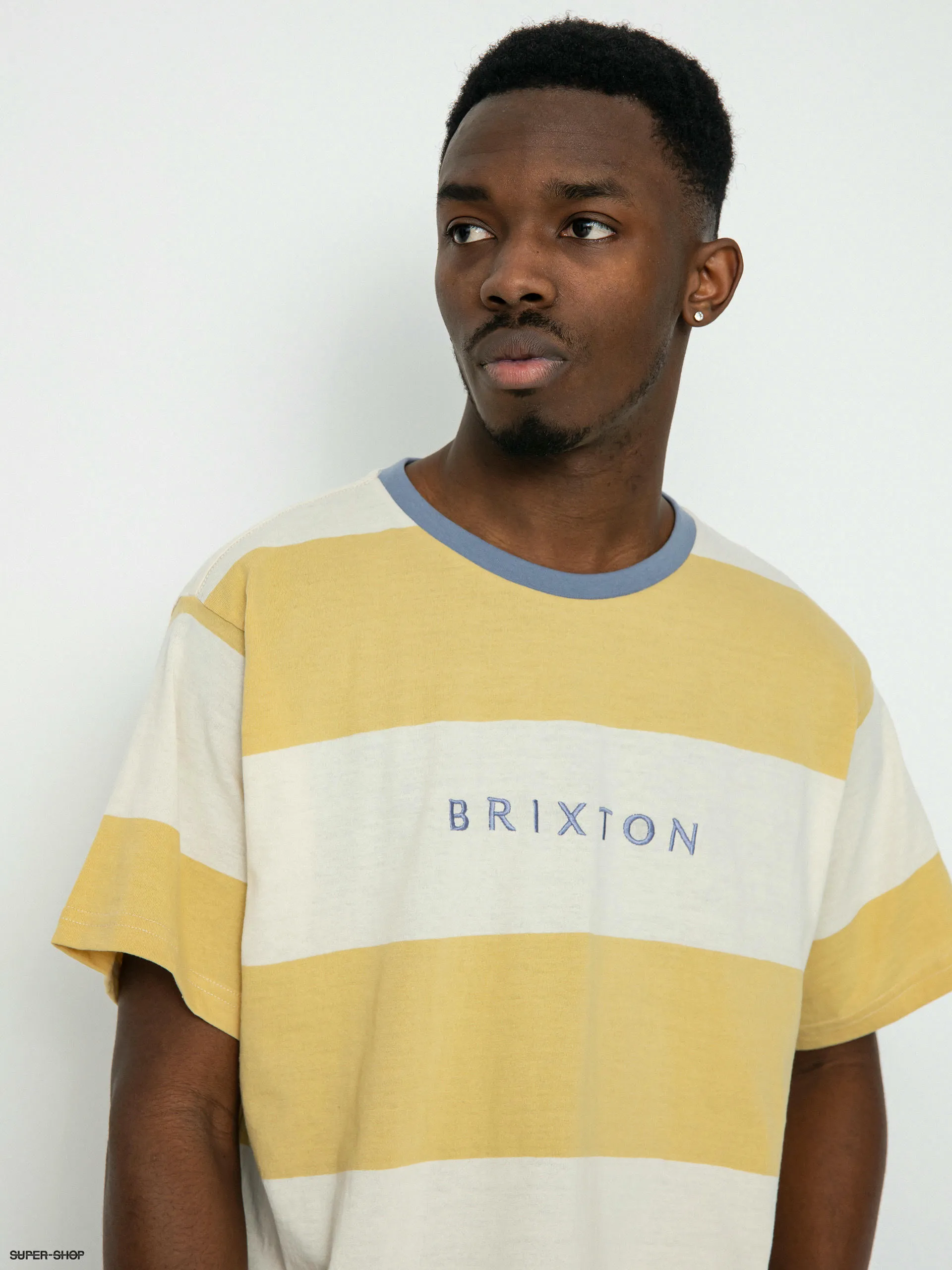 Brixton Hilt Alpha Line T-shirt (straw/whitecap/dusty blue)