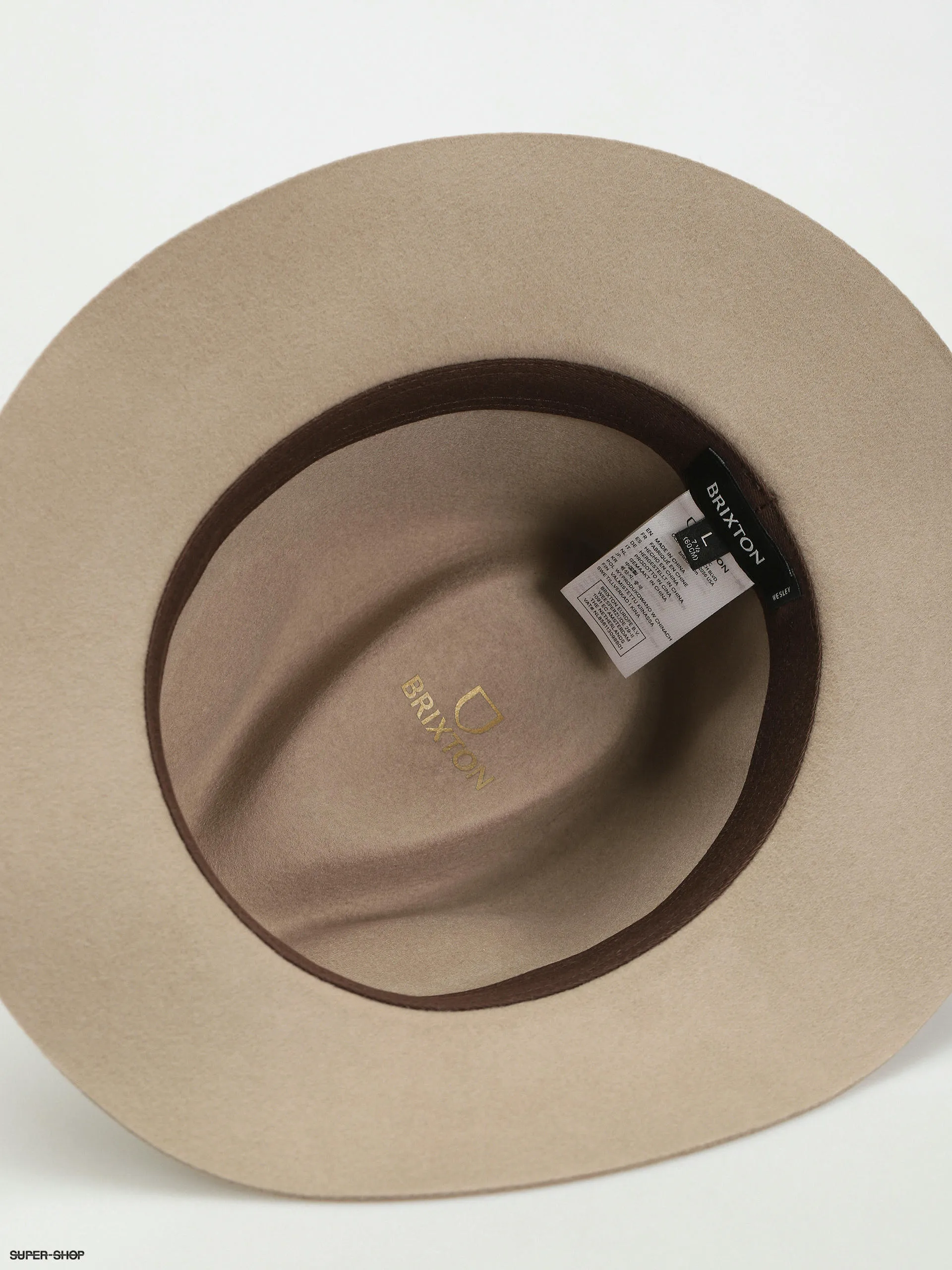 Brixton Wesley Fedora Hat (light tan)