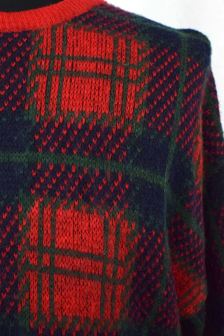 Checkered Knitted Jumper