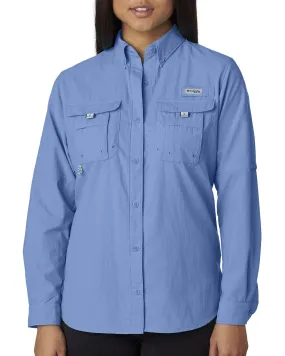 Columbia Ladies Bahama Long Sleeve Shirt 7314 Whitecap Blue