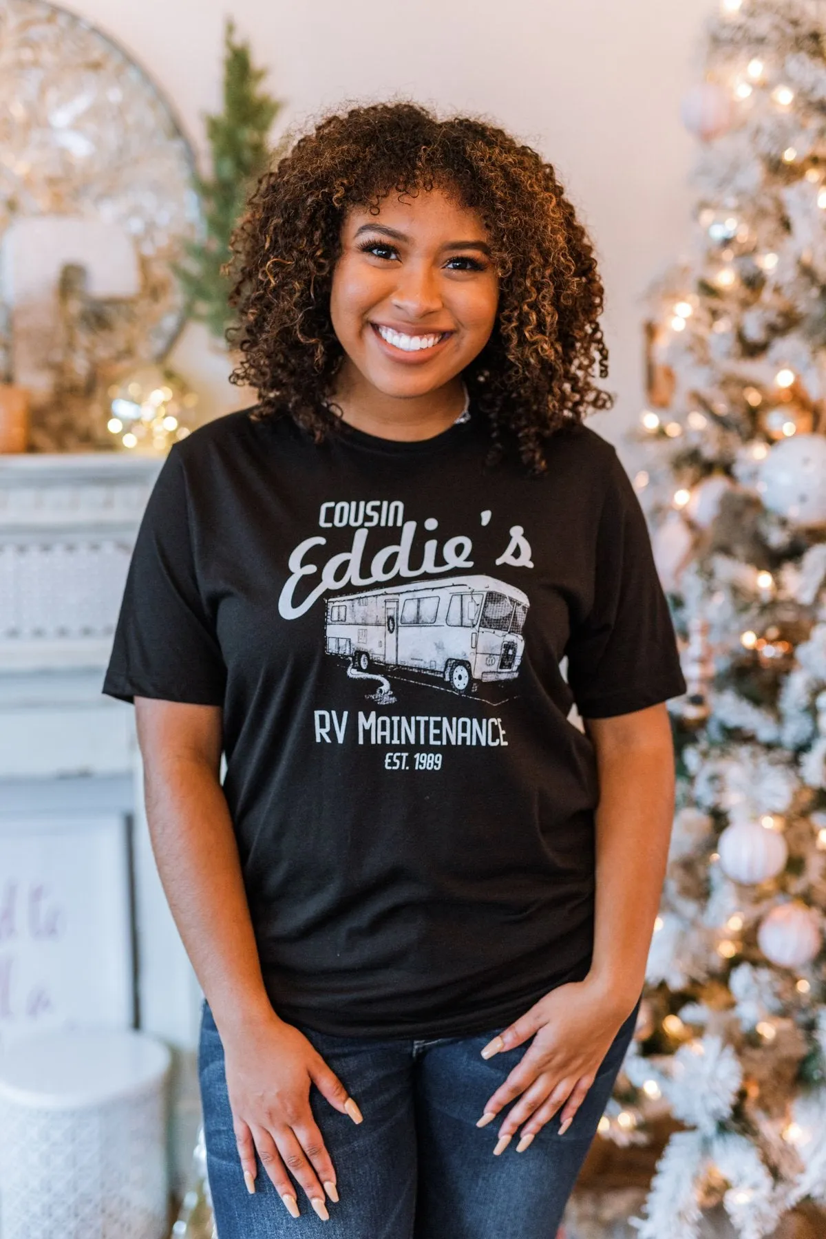 Cousin Eddie's RV Maintenance Graphic Tee- Black