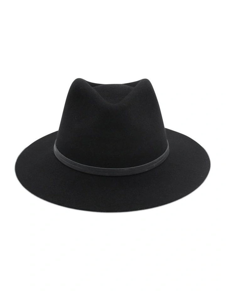 Delanie Fedora Hat in Black