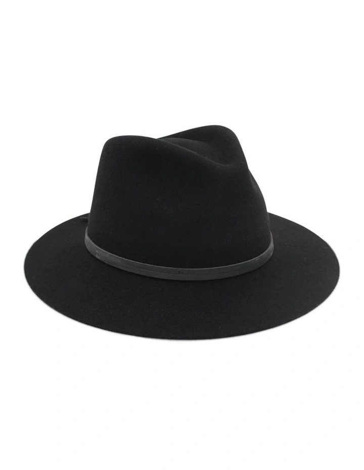 Delanie Fedora Hat in Black