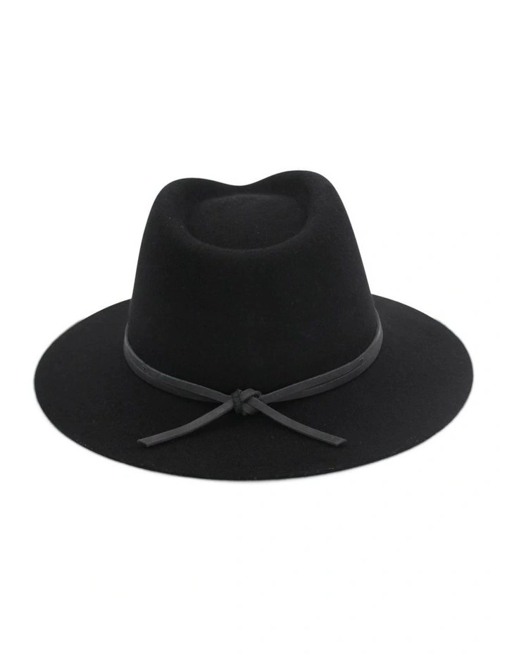 Delanie Fedora Hat in Black