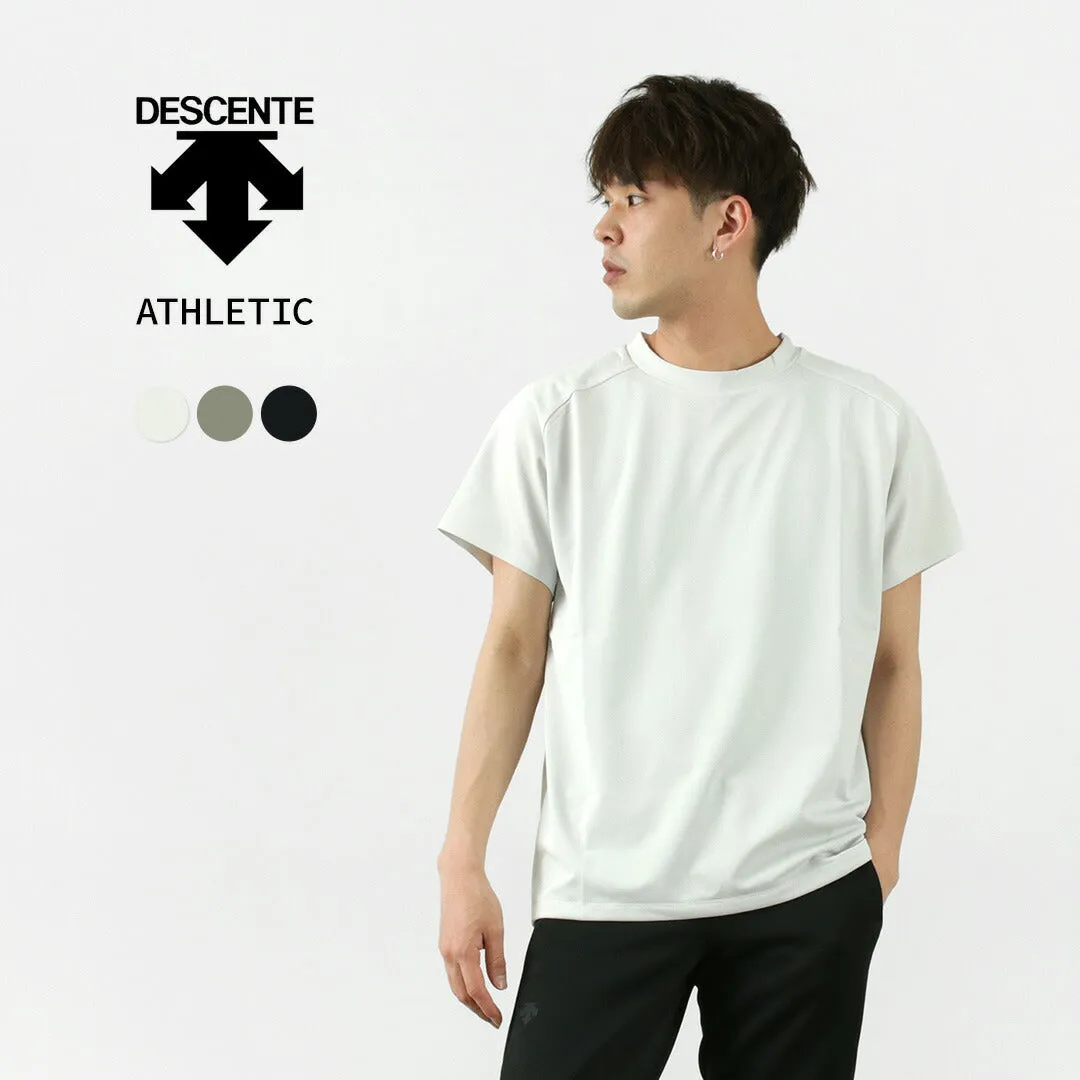 DESCENTE ATHLETIC（デサントアスレチック） クイックドライ ハーフスリーブ ラン Tシャツ / メンズ カットソー 半袖 / 伸縮性 / UPF15 / 吸水 速乾 / アウトドア / DJMTGA62 / QUICKDRY RUN H/S