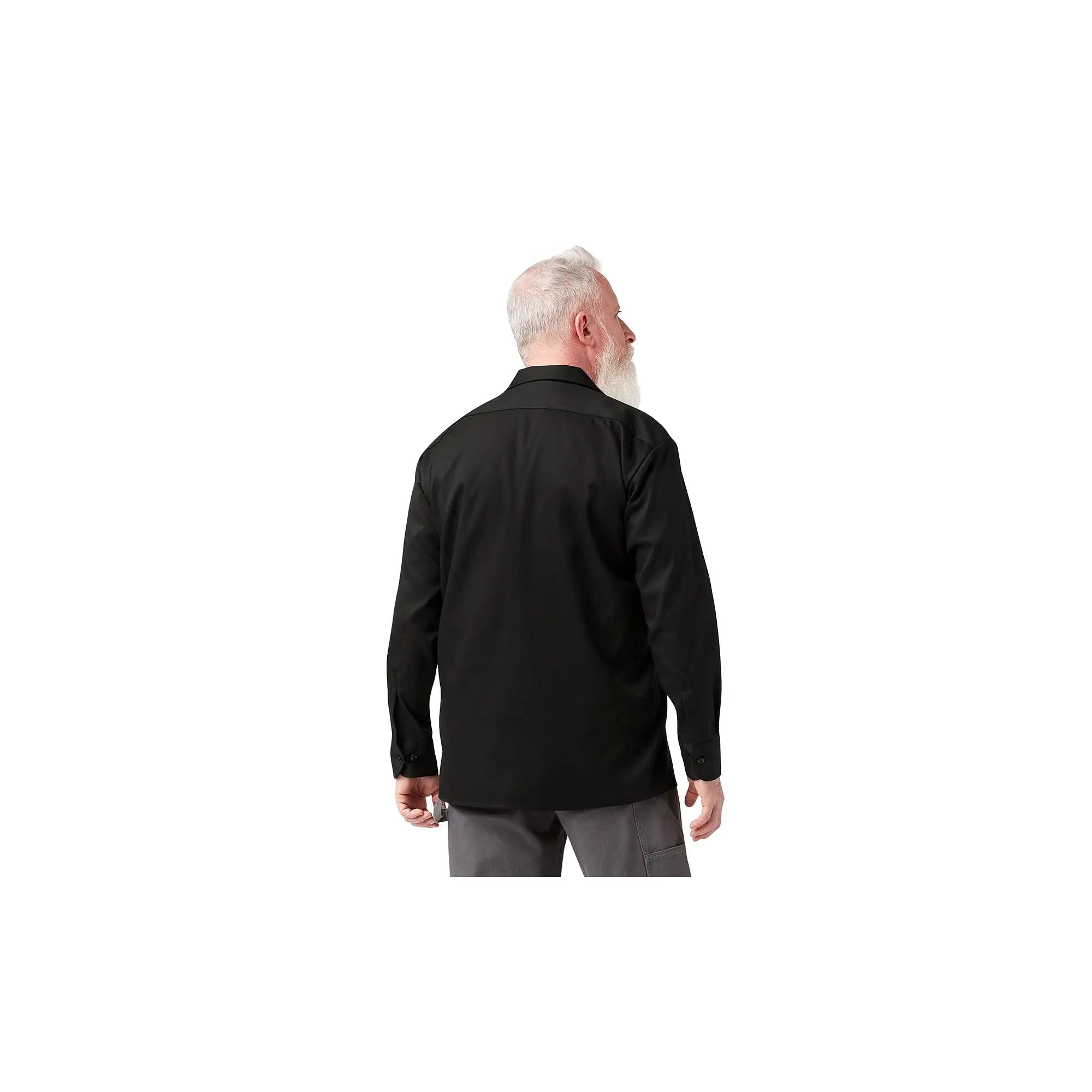 Dickies Flex Relaxed Fit Long Sleeve Twill Work Shirt Black