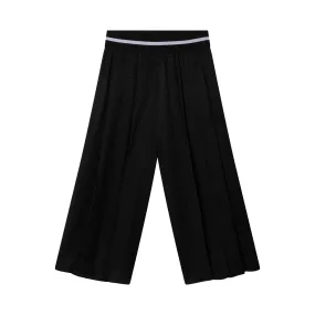 Dkny Black Pants With Jacquard Logo For Girls And Teen