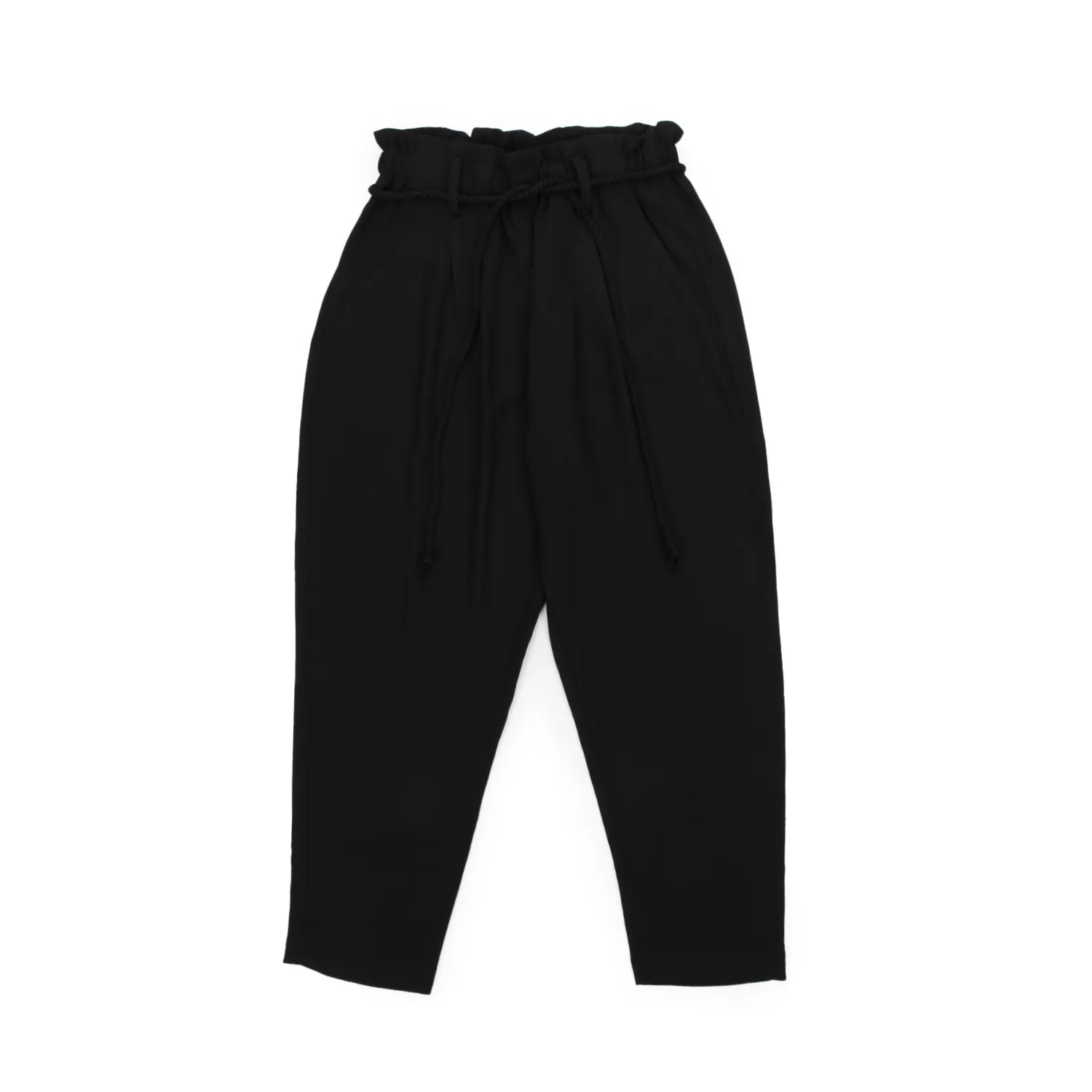 Dondup Black Loose Fit Pants For Girls And Teens