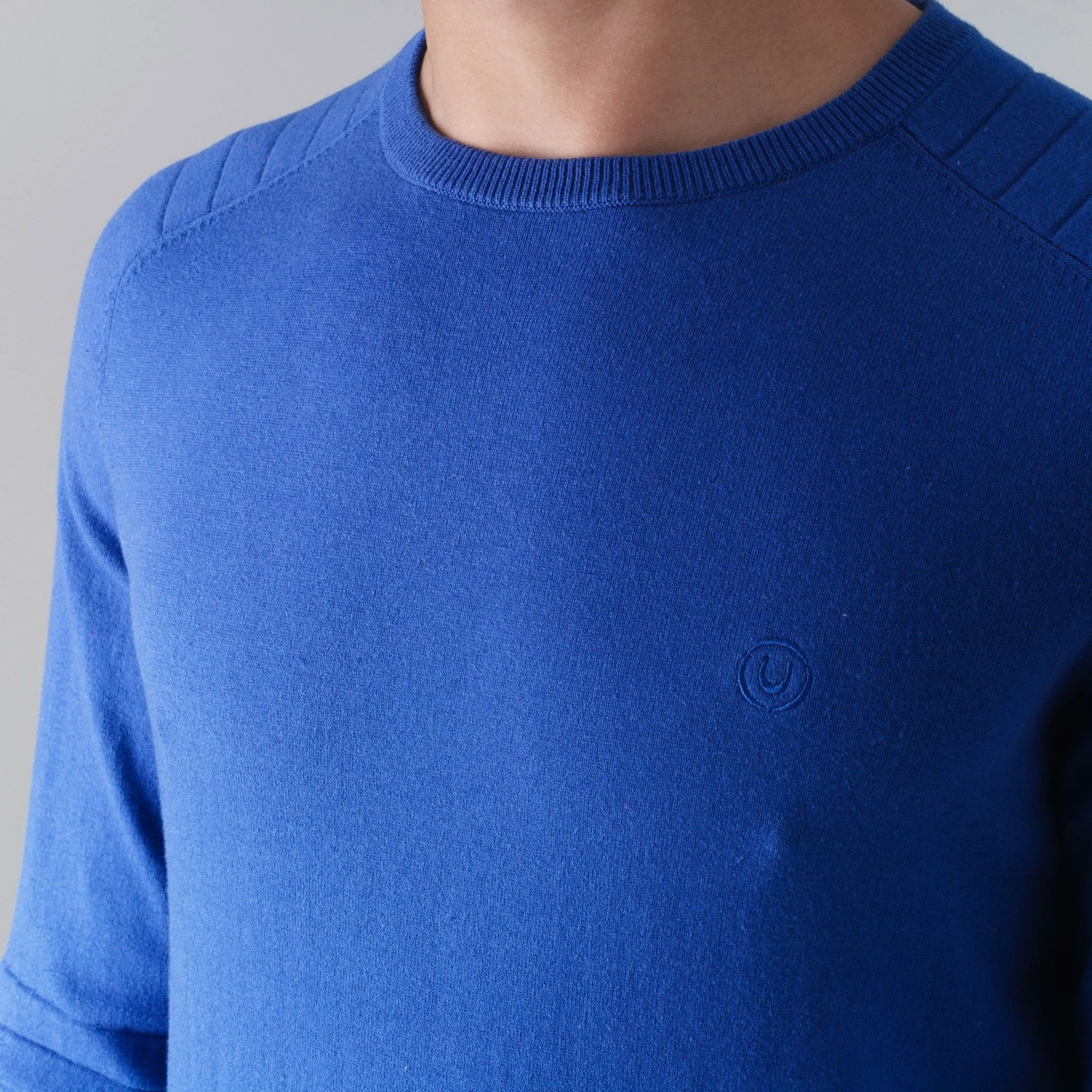 Duck and Cover Crew Neck Cotton Knit Portofino Jumper Ultra Marine