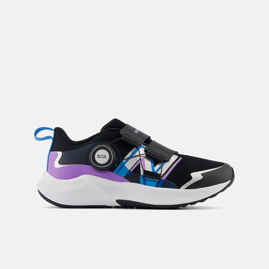 DynaSoft Reveal v4 Kid's BOA Trainer - Black with Purple Fade and Spice Blue