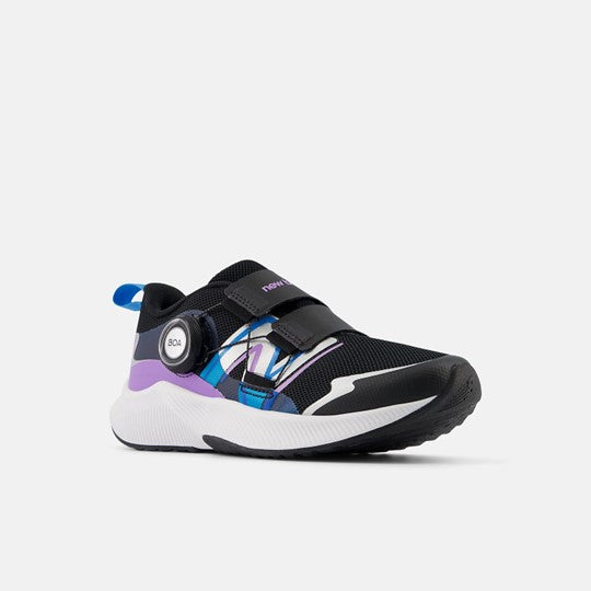 DynaSoft Reveal v4 Kid's BOA Trainer - Black with Purple Fade and Spice Blue