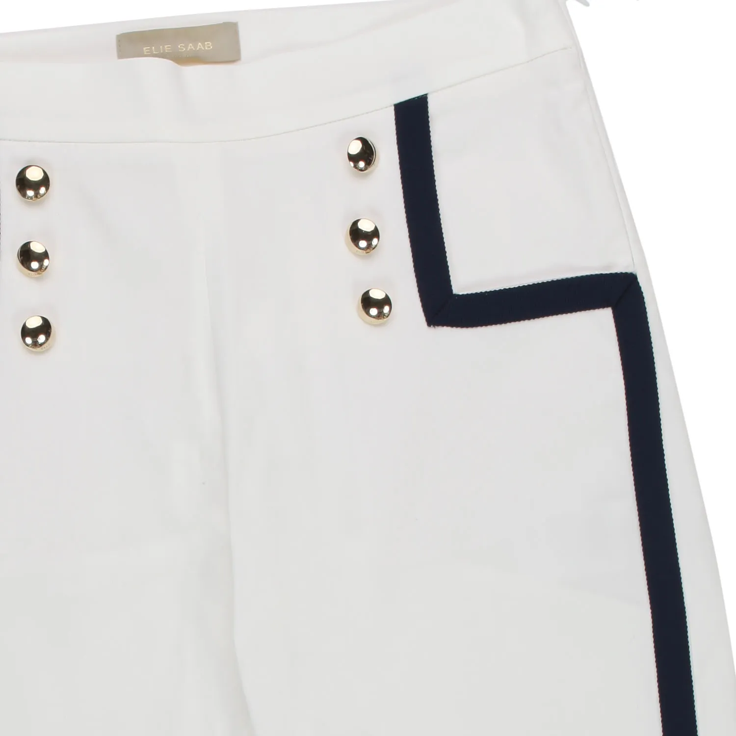 Elie Saab White And Blue Sailor Pants For Girls And Teen