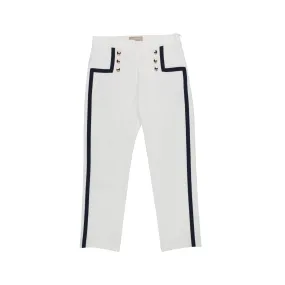 Elie Saab White And Blue Sailor Pants For Girls And Teen